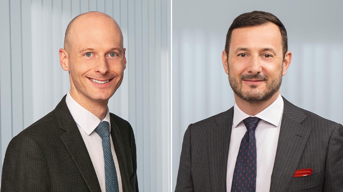 Doppelbild Ulf Plesmann, Portfoliomanager und Lorenzo Carcano, Co-Head Equities und Portfoliomanager, Metzler Asset Management